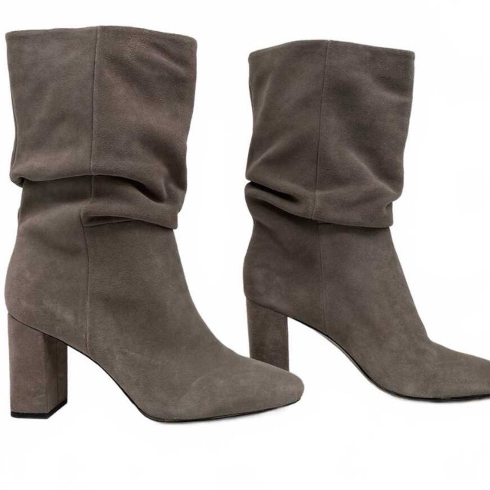 Banana Republic Taupe/Gray NWOT Suede Heeled Boots